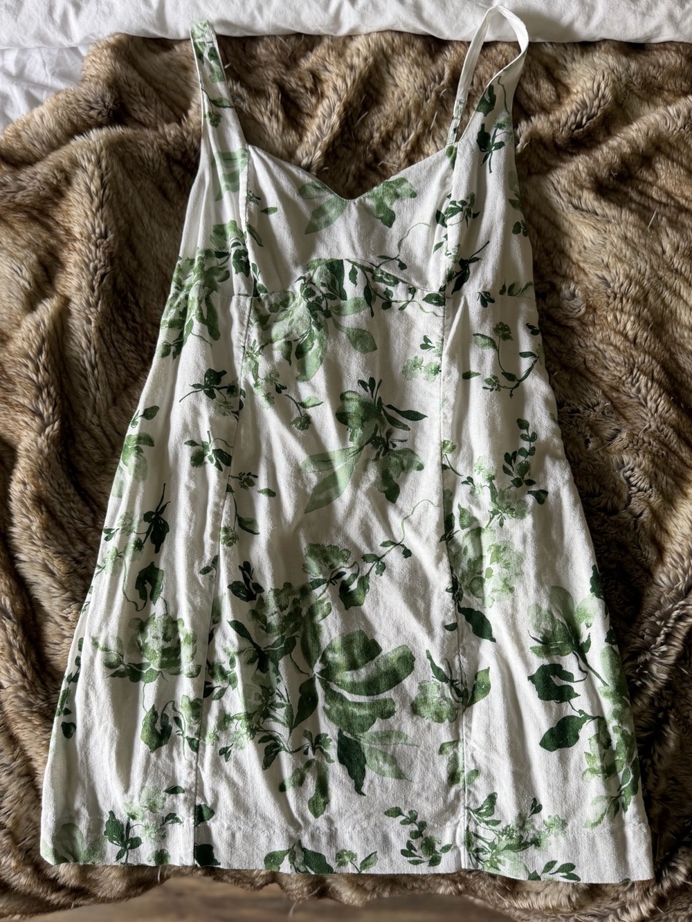 Women's Green Floral Mini Dress - Abercrombie